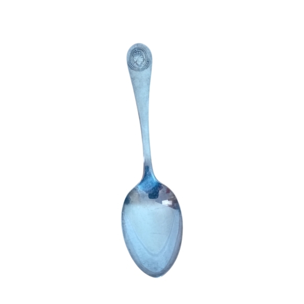 Vintage Souvenir England Silver Plate Queen Elizabeth II Spoon Retro Collectors‎